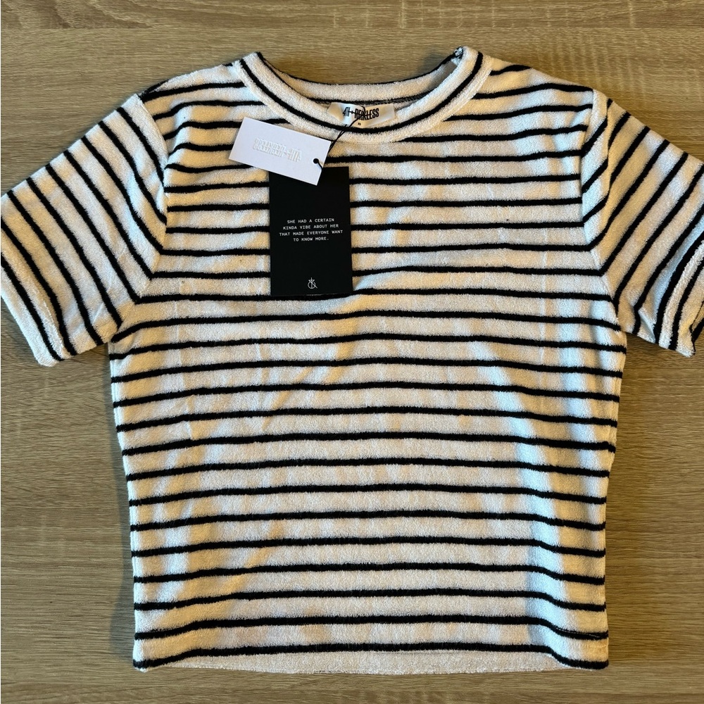 4th & Reckless Cropped Terry Cloth Baby T Women’s Size XS